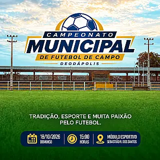 Campeonato Municipal de Futebol de campo começará em Deodápolis