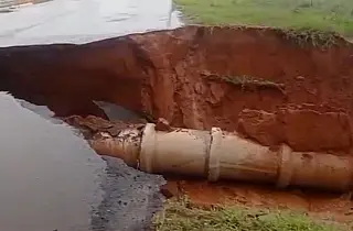 Governo restaura bueiro destruído pela chuva na MS-180