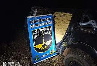 Caminhonete com registro de roubo é recuperada com mais de 1,5t de maconha