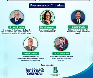 Campo Grande recebe encontro de lideranças cristãs com participação de Damares Alves