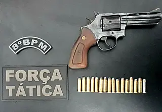 Força Tática prende homem por porte ilegal de arma de fogo