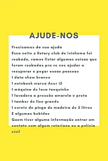 Rotary Club tem sua sede furtada