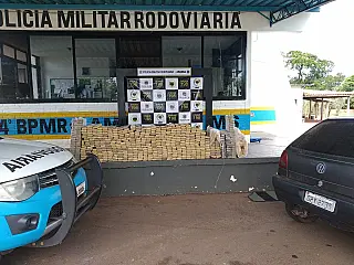 Polícia Militar Rodoviária prende paulista transportando 391 kg de maconha em Amambai