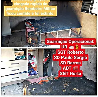 Princípio de incêndio atinge parte de casa em Aparecida do Taboado