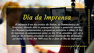 O Dia da Imprensa é comemorado no dia 1º de junho