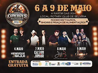 Encontro de Cowboys de Selvíria terá shows e rodeio em maio
