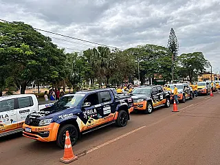 Primeira cidade a receber a caravana, coração da Rota Bioceânica, Sidrolândia saúda os participantes
