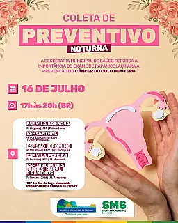 Cuidar da saúde é um ato de amor: Aparecida do Taboado promove coleta de preventivo noturna