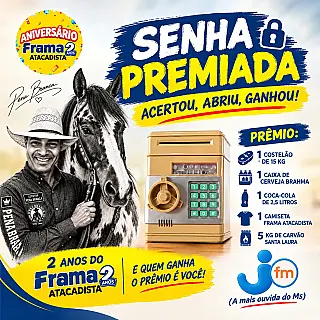 Frama Atacadista celebra aniversário com promoção na Jota FM
