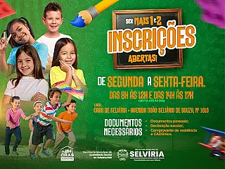 Inscrições para os programas SER MAIS 1 e 2 seguem abertas em Selvíria