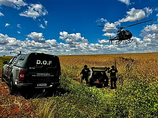 Veículo e motocicleta são recuperados pelo DOF na região de Maracaju - MS
