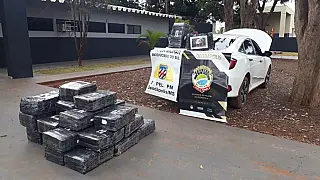 DEODÁPOLIS: Homem com carro lotado de drogas é preso em uma ação conjunta da PM e PC