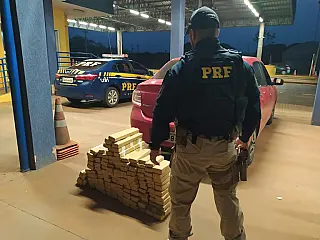PRF apreendeu 101 Kg de maconha na BR-060 em Sidrolândia