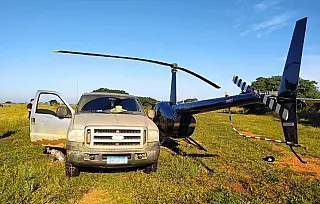 Helicóptero foi interceptado no momento de reabastecimento de combustível em Batayporã