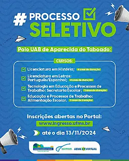 UAB Aparecida do Taboado abre inscrições para processo seletivo