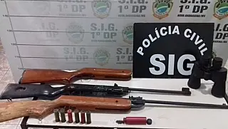 Polícia Civil de Nova Andradina apreende armas supostamente usadas em furtos a fazendas