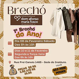Instituto Dom Afonso Maria Fusco promoverá primeiro brechó do ano neste sábado