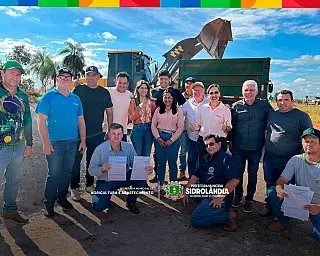 Sidrolândia inicia programa com transporte gratuito de calcário para agricultores familiares