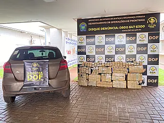 Veículo com mais de 400 quilos de droga é apreendido pelo DOF em Dourados