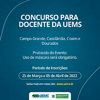 UEMS está com inscrições abertas para docentes temporários