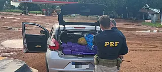 PRF apreende mais de 200 kg de maconha na BR-376