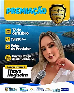 Tucuna Free realiza noite de premiação com show de Thays Nogueira