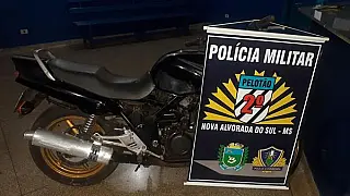 Adolescente de 16 anos é apreendido por furtar motocicleta em Nova Alvorada do Sul
