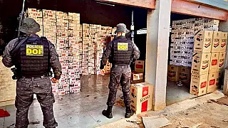 DOF apreende 280 mil maços de cigarros e prende homem no sul do estado