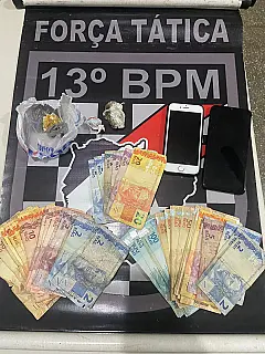 Polícia Militar prende dois indivíduos por cometerem tráfico de drogas em Paranaíba
