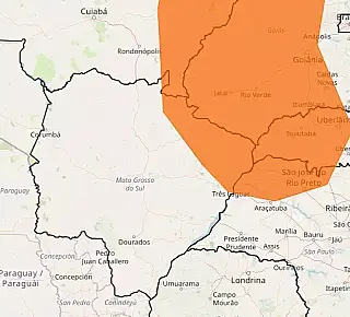 Inmet emite alerta laranja de baixa umidade em 15 cidades de Mato Grosso do Sul