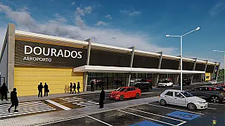 Novo receptivo do aeroporto de Dourados avança e ganha forma moderna