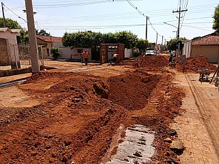 Obras de drenagem interditarão trechos do centro de Aparecida do Taboado a partir de quinta-feira