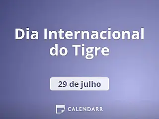 29 de julho é celebrado o Dia Internacional do Tigre