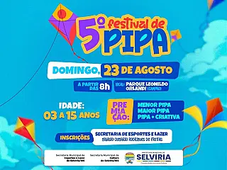 Selvíria terá festival de pipas para crianças e adolescentes