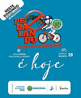 Pedalando Contra a Dengue será realizado neste domingo em Sidrolândia