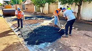 Aparecida do Taboado inicia operação de tapa-buracos nas vias urbanas