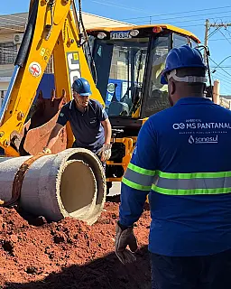 Obras instalação de rede de esgoto começam na Avenida Deodato Leonardo da Silva