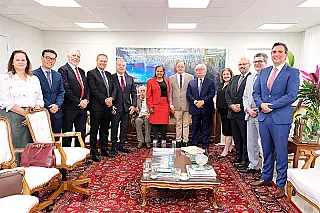 Presidente do STJ realiza visita institucional ao Tribunal de Justiça de MS