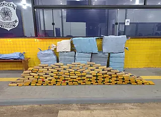 PM apreende quase meia tonelada de maconha em carreta e prende motorista em Vilhena (RO)
