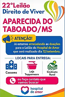 Aparecida do Taboado inicia arrecadação para o 22º Leilão Direito de Viver