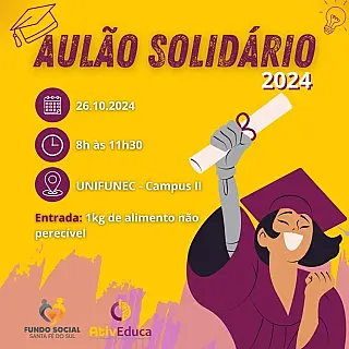 Fundo Social e AtivEduca promovem aulão solidário para o Enem