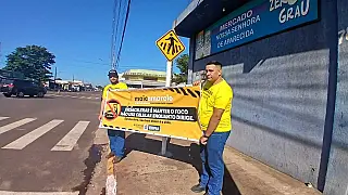 Blitz educativa do Maio Amarelo é realizada no centro de Deodápolis