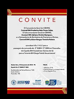 Cassilandense assume comando do Corpo de Bombeiros em Paranaíba