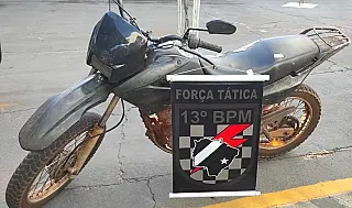 Polícia Militar recupera, em Paranaíba, motocicleta furtada em Carneirinho/MG