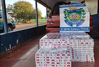 PM apreende cigarros contrabandeados na BR-463