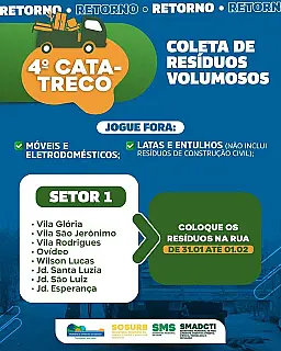 Retorno do 4º Cata-Treco  Coleta de Resíduos Volumosos