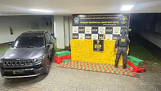 Homem é preso com carro roubado e tonelada de maconha