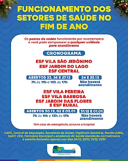 Saúde em Aparecida do Taboado: Postos de saúde funcionarão por revezamento durante as festividades