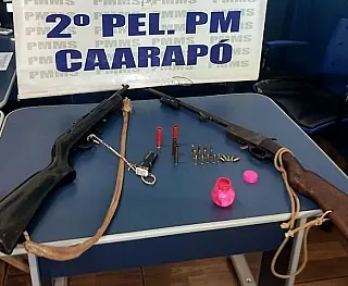 Senhor de 62 anos é preso por ameças com arma de fogo em bar em Caarapó