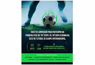 Jateí vai integrar a região por meio do futebol
